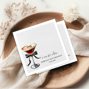 Espresso Martini Tini Bit Older Birthday Party Napkins