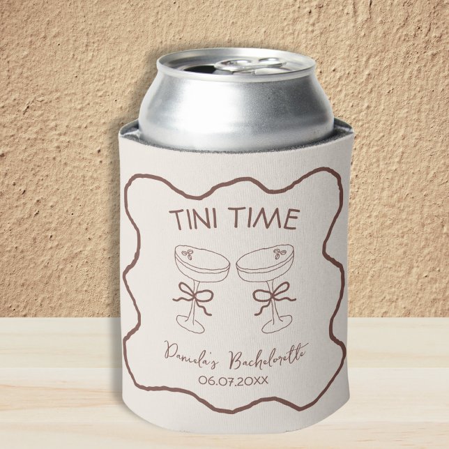 Espresso Martini Tini Time Hand Drawn Bachelorette Can Cooler (Espresso Martini Tini Time Hand Drawn Bachelorette Can Cooler)