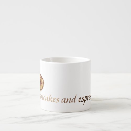 Espresso Mug Cup w Letter P Pancake Design