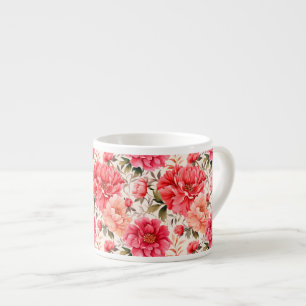 Espresso Mug-Floral Print Cup