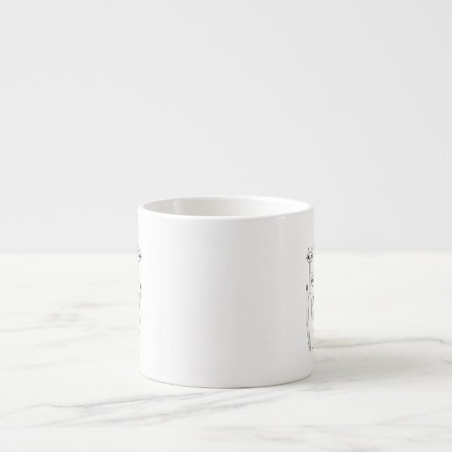 Espresso mug (hand-drawn cats) (Front)