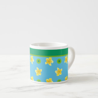 Espresso Mug to Personalize: Primroses, Polkas