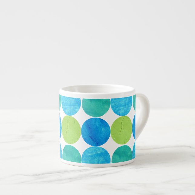 Espresso Mug with Blue Moons Pattern (Front Right)
