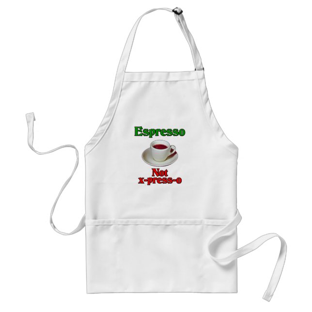 Espresso Not X-Press-O Adult Apron (Front)
