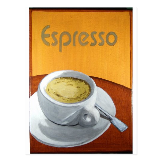 Espresso Painting Print Postcard | Zazzle.com