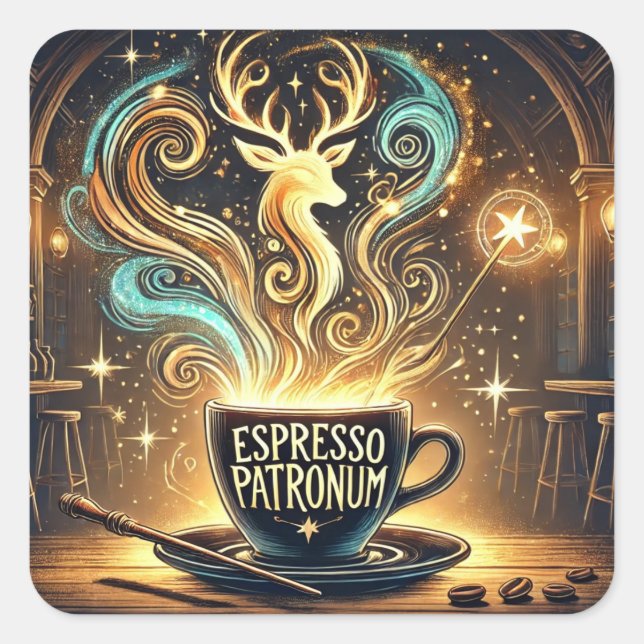 Espresso Patronum Square Sticker (Front)