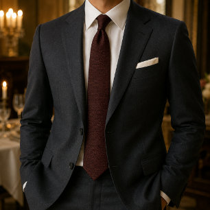 Espresso Pebble Micro Texture Neck Tie