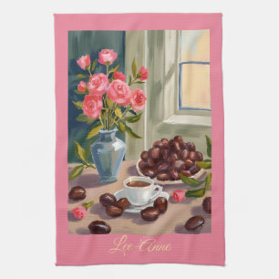 Espresso Pot Watercolor – Cozy Coffee Decor Kitchen Towel