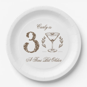 Espresso Tini Bit Older 30th Birthday Paper Plates