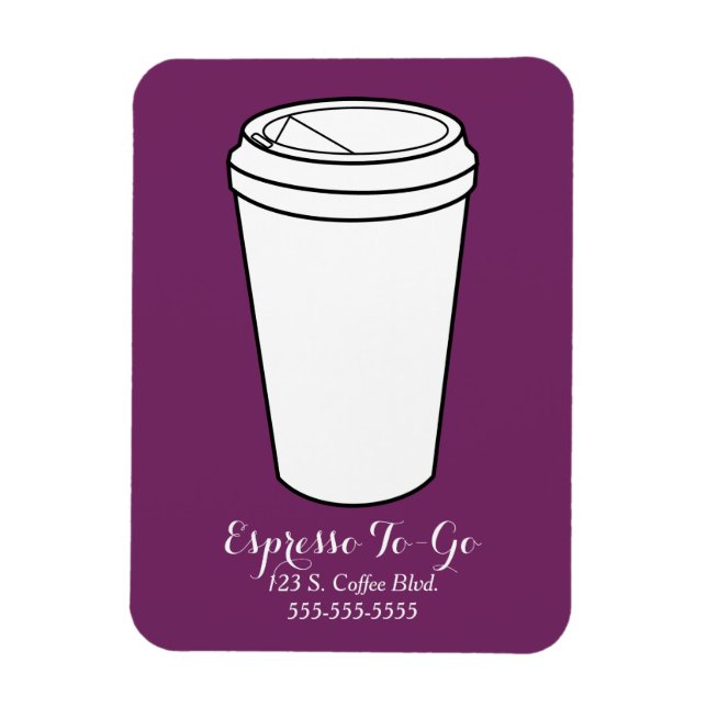 Espresso To-Go Business plum Magnet (Vertical)