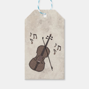 Espresso Violino-Violin created with coffee beans- Gift Tags