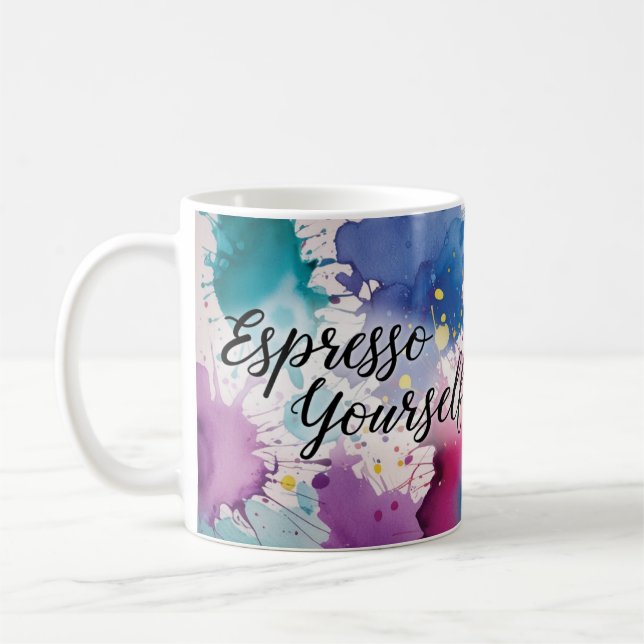 Espresso Yourself - a coffee mug celebrating art (Left)