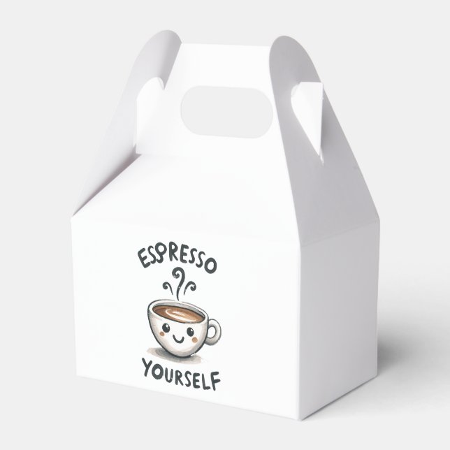 Espresso Yourself coffee Favor Boxes (Front Side)