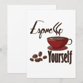 Espresso Yourself Coffee Pun Express Yourself (Front/Back)