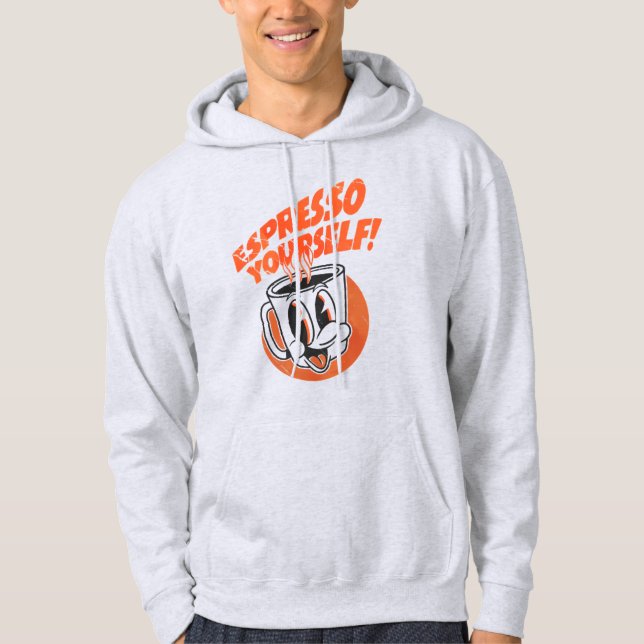 Espresso Yourself! Funny Coffee Hoodie (Front)