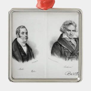 Esprit Auber and Ludwig van Beethoven Metal Ornament