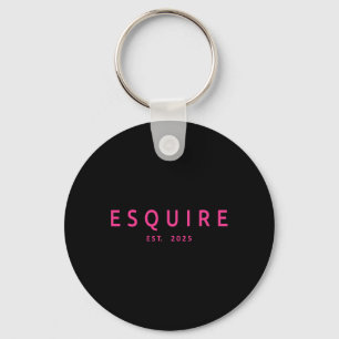 Esquire Est 2025 Women Lawyer Attorney Law School Keychain
