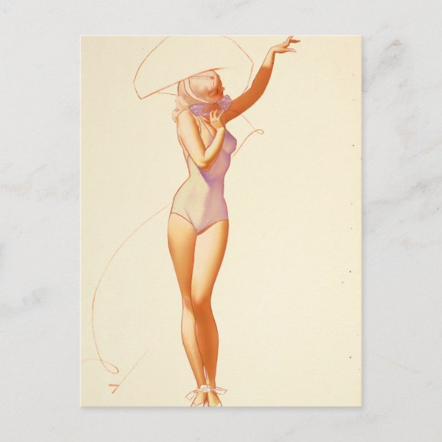 Esquire magazine illustration,July 1937 Pin Up Art Postcard (Front)