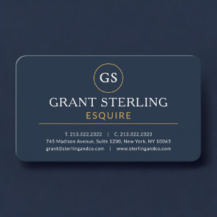 Esquire Navy Blue Professional Business Card