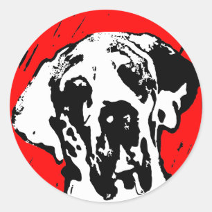 Esra Harlekin Great Dane Classic Round Sticker
