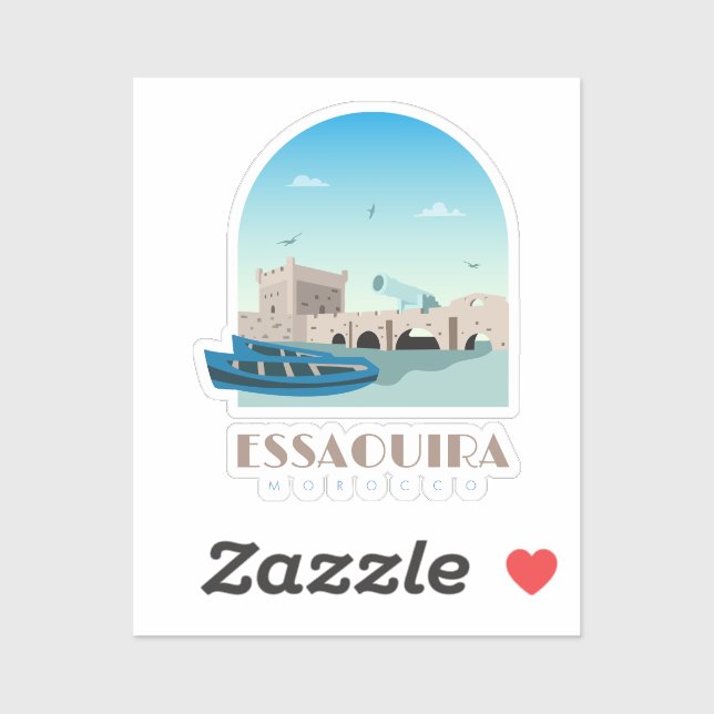 Essaouira city morocco Skyline Sticker (Sheet)
