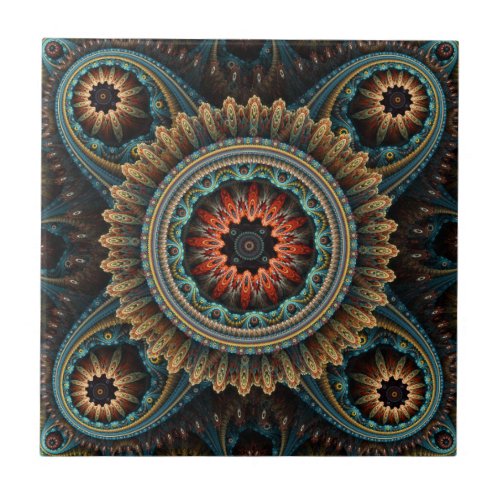 Essaouira Floral Mandala Pattern Tile