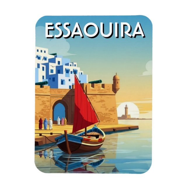 Essaouira Morocco Travel Magnet (Vertical)