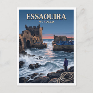 Essaouira Old Harbor Entrance Morocco Postcard