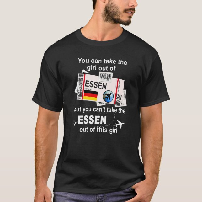 Essen Boarding Pass  Essen Girl  Essen T-Shirt (Front)