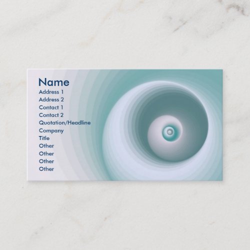 Essence Of Blue Green Business Card
