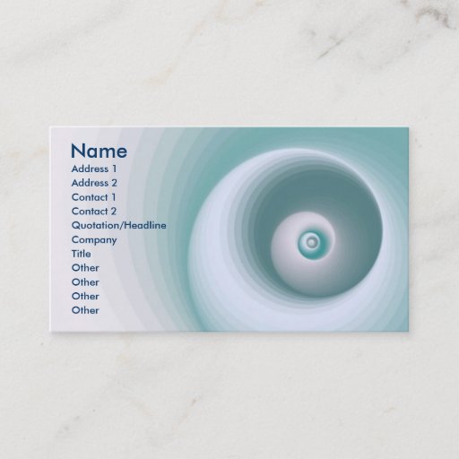 Customizable Essence Of Blue Green Business Card