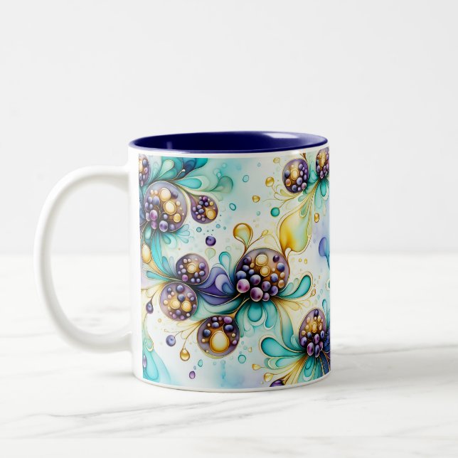 Essence of Blueberry Two-Tone Coffee Mug (Left)
