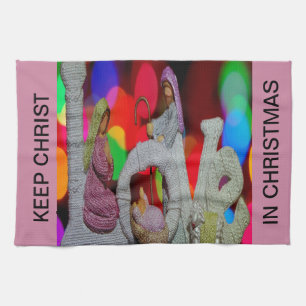 Essence of Christmas With Love of Nativity Scene Towel
