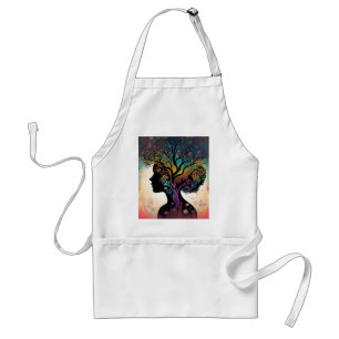 **"Essence of Earth: Abstract Lady Mother Nature"* Adult Apron