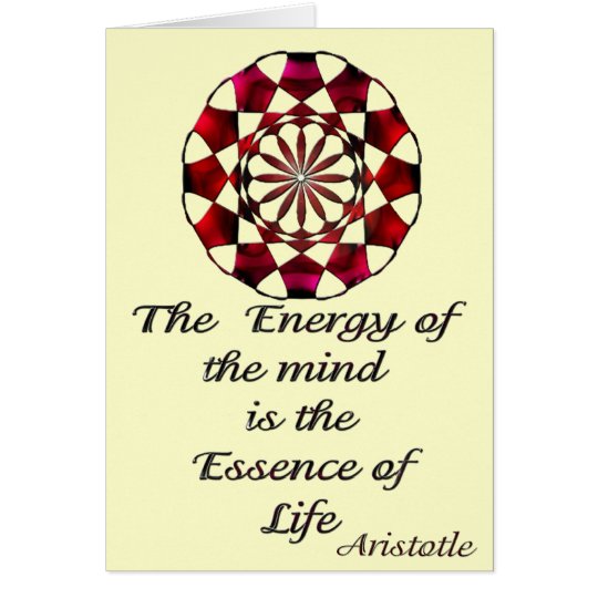*Essence of Life* -Aristotle Quote Card