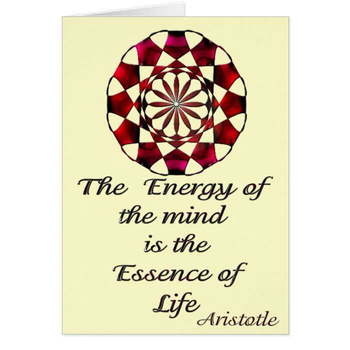 *Essence of Life*  Aristotle Quote Greeting Card