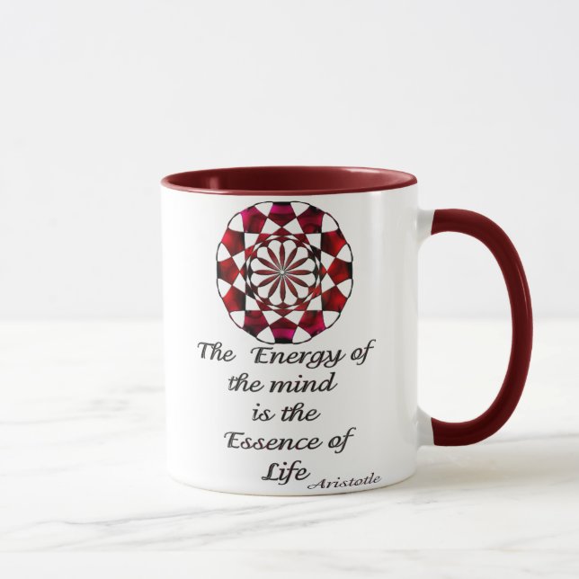 *Essence of Life* -Aristotle Quote Mug (Right)