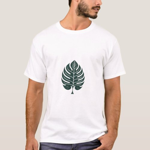  Essence of Nature Minimalist Leaf T_Shirt Colle
