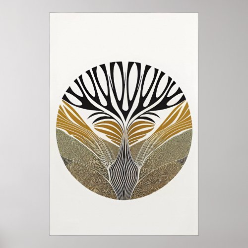 Essence of Tranquility Minimalist Boho Chic Poster