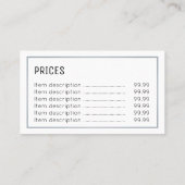 "Essential" Accountant Price Cards (Back)