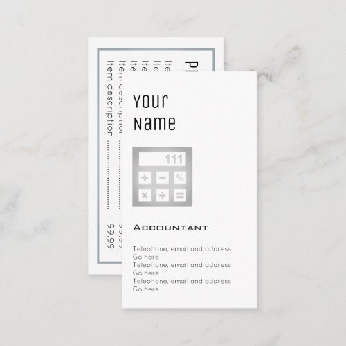 Essential Accountant Price Cards