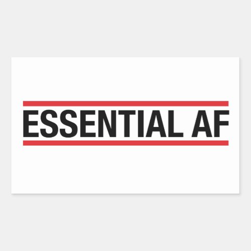 Essential AF Rectangular Sticker