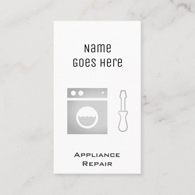 "Essential" Appliance Repair Business Cards (Front)