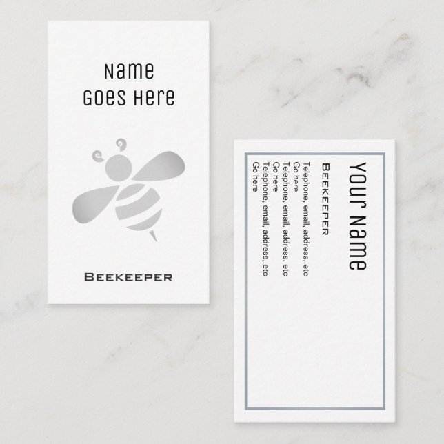 "Essential" Beekeeper Business Cards (Front/Back)