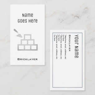 "Essential" Bricklayer Business Cards