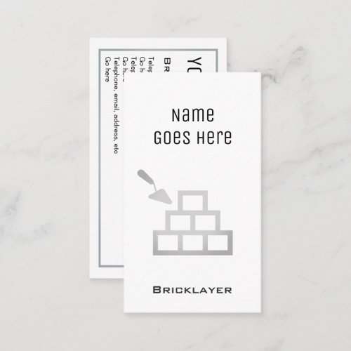 Essential Bricklayer Business Cards