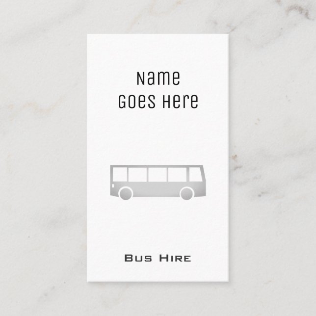 "Essential" Bus Hire Business Cards (Front)