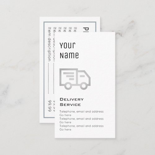 Essential Delivery Price Cards
