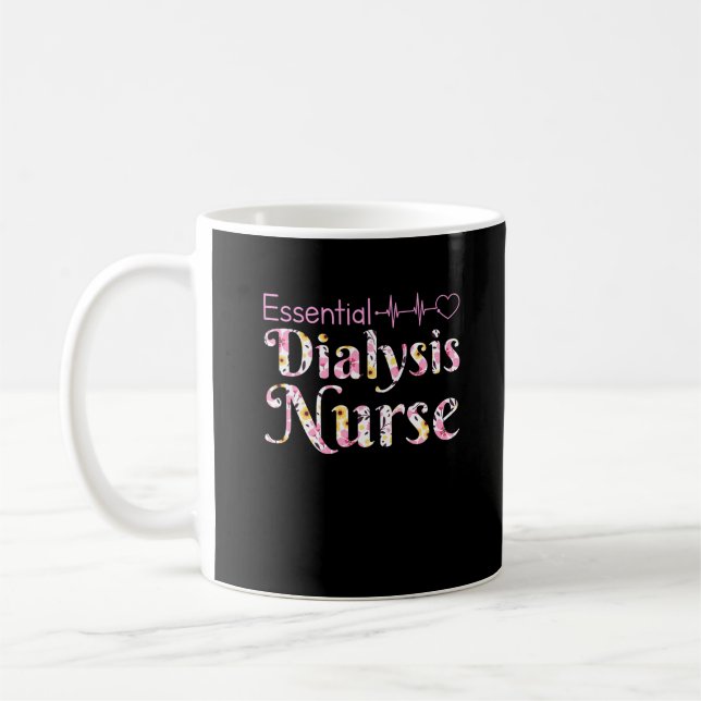 Essential Dialysis Nurse Hemodialysis Kidney Coffee Mug (Left)