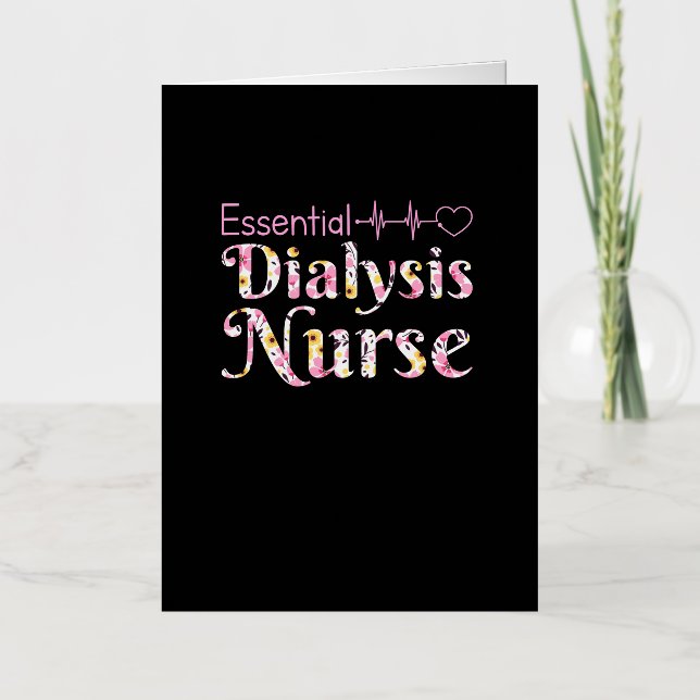 Essential Dialysis Nurse Hemodialysis Kidney Foil Greeting Card (Front)